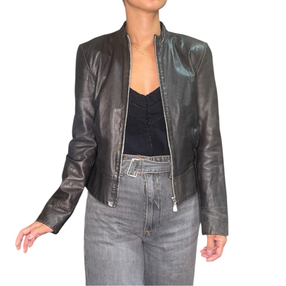 Tommy Hilfiger Brown Genuine Leather Jacket